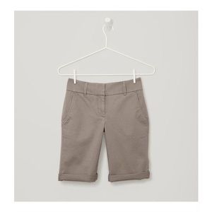 LOFT Petite Cliff Gray Roll Bermuda Shorts